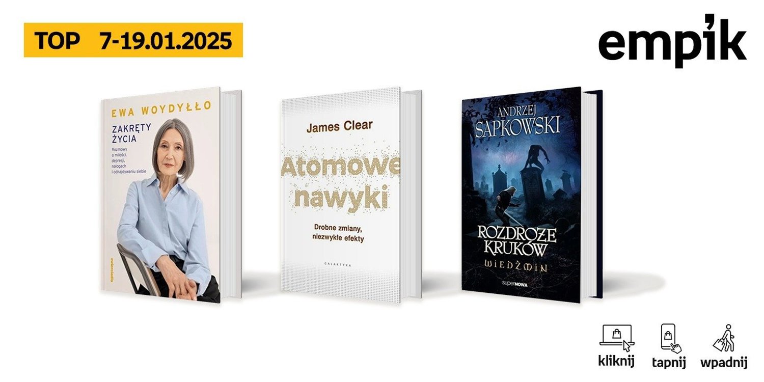 Książkowe listy bestsellerów w Empiku za okres od 7 do 19 stycznia