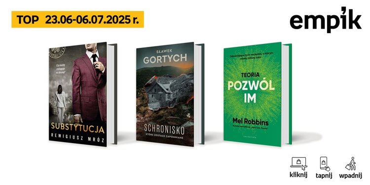 Książkowe listy bestsellerów w Empiku za okres od 23 czerwca do 6 lipca